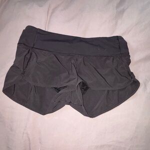 lululemon athletica Black Athletic Shorts speed up mid rise lined